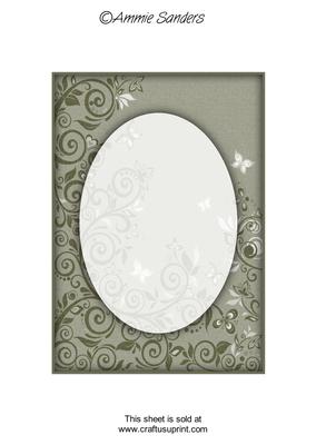 Rich Shade Flourishes & Butterflies A5 Card Front