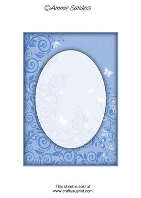 Rich Shade Flourishes & Butterflies A5 Card Front