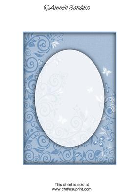 Rich Shade Flourishes & Butterflies A5 Card Front