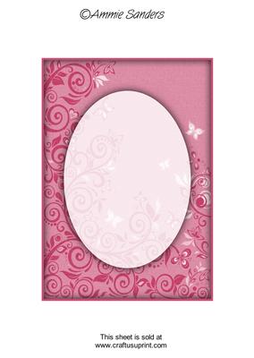 Rich Shade Flourishes & Butterflies A5 Card Front