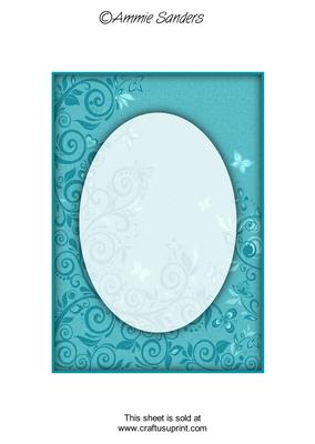 Rich Shade Flourishes & Butterflies A5 Card Front