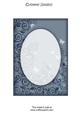 Rich Shade Flourishes & Butterflies A5 Card Front