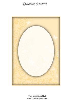 Rich Shade Flourishes & Butterflies A5 Card Front