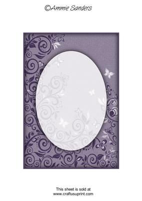 Rich Shade Flourishes & Butterflies A5 Card Front