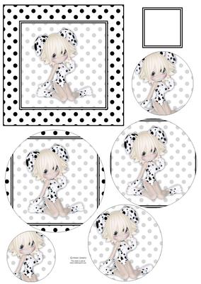 Cute Dalmation Girl Circle Pyramid