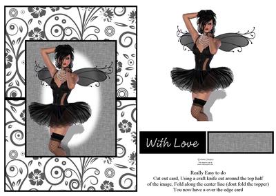 Gorgeous Goth Girl Over the Edge Card