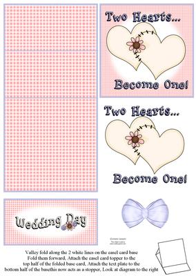 2 Hearts Become One 5 Minute Easel Card