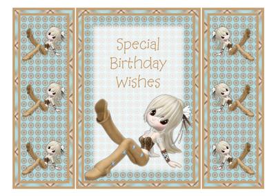 Special Birthday Wishes Girl Gate Fold Card