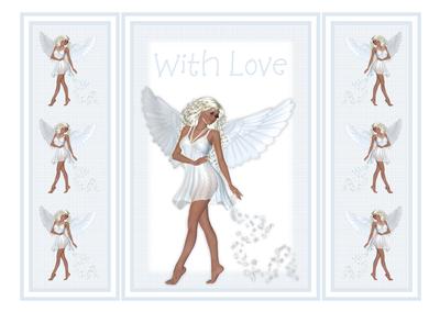 Beautiful Angel Gate Fold Card