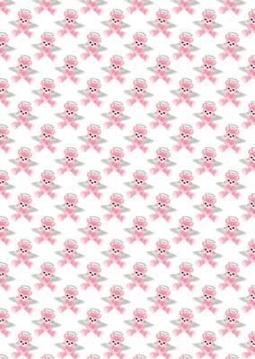 Pink Angel Teddy Backing Paper 5 Mix N Match