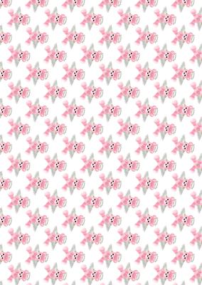 Pink Angel Teddy Backing Paper 6 Mix N Match