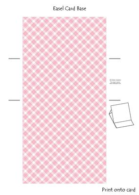 Pink Angel Teddy Easel Card Base 2 Mix N Match