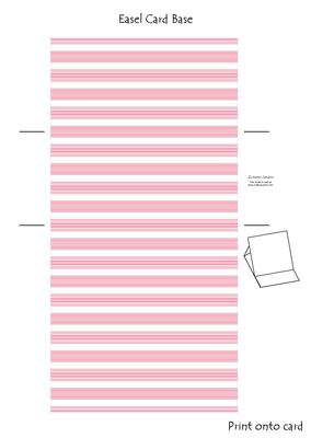 Pink Angel Teddy Easel Card Base 3 Mix N Match