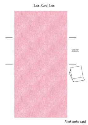 Pink Angel Teddy Easel Card Base 4 Mix N Match
