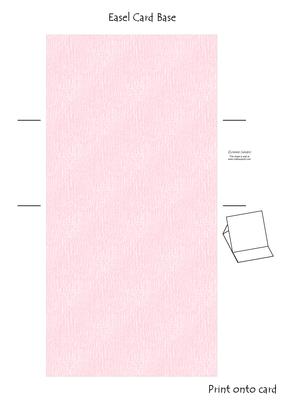 Pink Angel Teddy Easel Card Base 6 Mix N Match