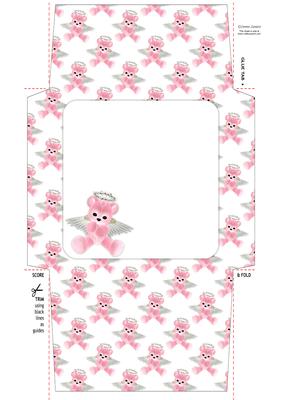 Pink Angel Teddy Envelope 1 Mix N Match