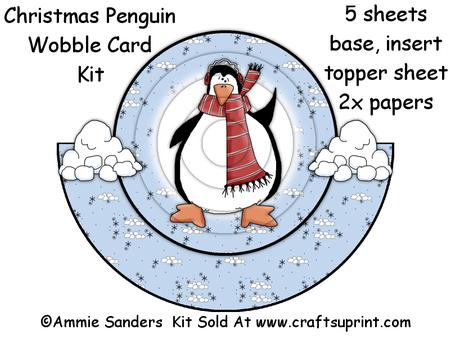 Christmas Penguin Wobble Card Kit