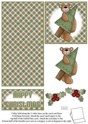 Christmas Teddy 5 Minute Easel Card