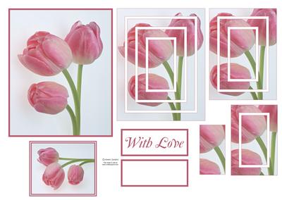 Beautiful Pink Tulips Concentric Pyramid