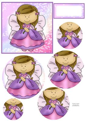 Butterfly Angel Circle Pyramid Decoupage Mix N Match
