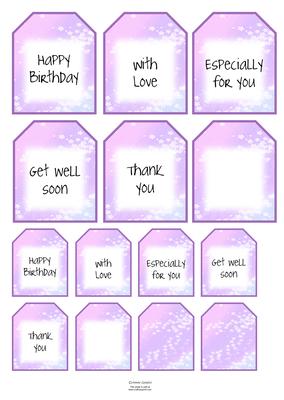 Butterfly Angel Sentiment Tags Mix N Match