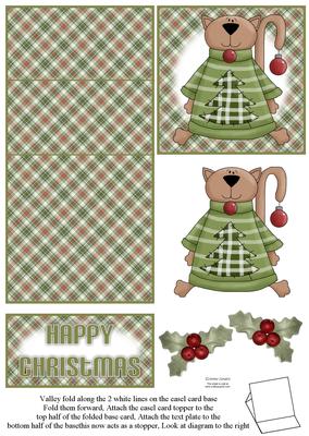 Christmas Cat 5 Minute Easel Card