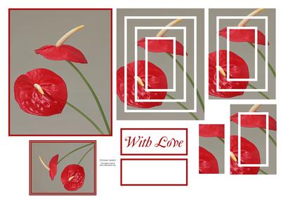 Striking Red Floral Concentric Pyramid