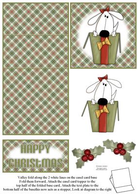 Wrapped Up Doggy 5 Minute Easel Card