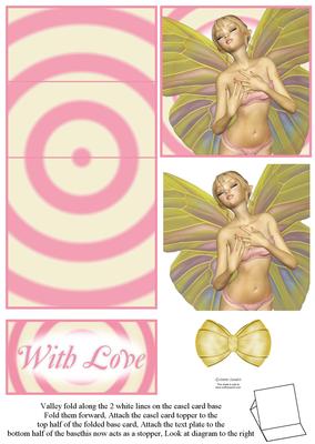 Pretty Pink Fairy 5 Minute Easel Card