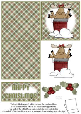 Christmas Moose 5 Minute Easel Card