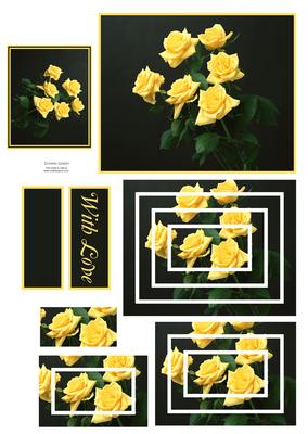 Yellow Roses Concentric Pyramid