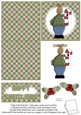 Christmas Moose 5 Minute Easel Card