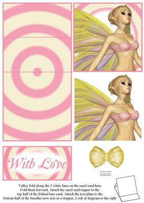 Pretty Pink Fairy 5 Minute Easel Card