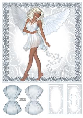Stunning Angel Sent from Above 8x8 Topper