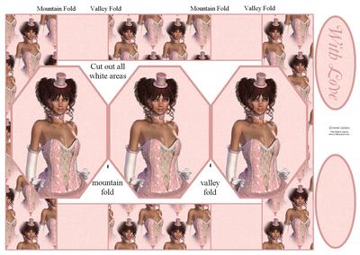 Beauty in Pink 3 Panel Pop Up