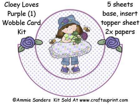 Cloey Loves Purple (1) Wobble Card Kit