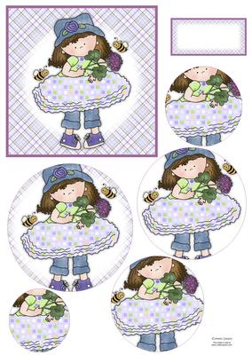 Cloey Loves Purple (1) Circle Pyramid Mix N Match