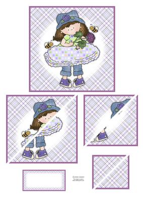 Cloey Loves Purple (1) Corner Stacker Mix N Match