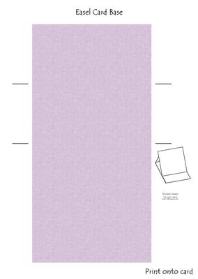 Cloey Loves Purple (1) Easel Card Base 4 Mix N Match