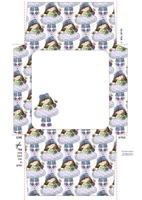 Cloey Loves Purple (1) 5x5 Envelope 1 Mix N Match