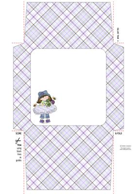 Cloey Loves Purple (1) 5x5 Envelope 2 Mix N Match