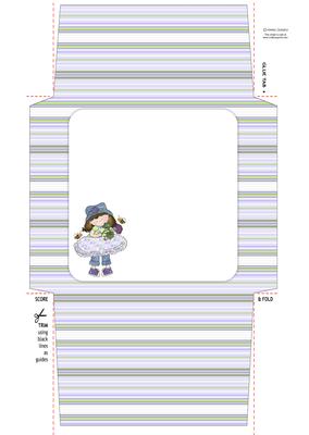 Cloey Loves Purple (1) 5x5 Envelope 3 Mix N Match
