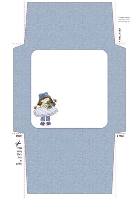 Cloey Loves Purple (1) 5x5 Envelope 5 Mix N Match