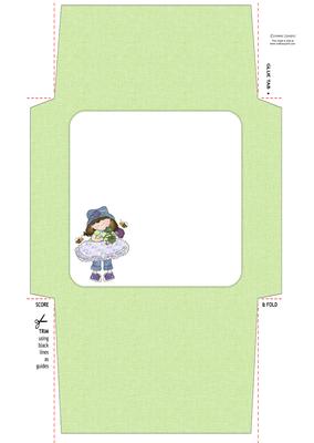 Cloey Loves Purple (1) 5x5 Envelope 6 Mix N Match