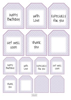 Cloey Loves Purple (1) Tags Mix N Match