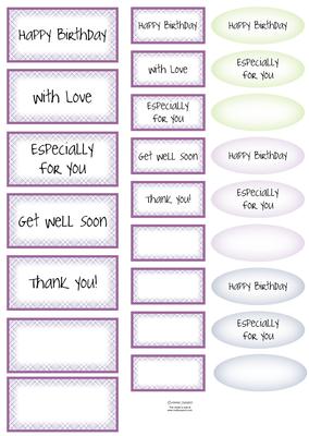 Cloey Loves Purple (1) Captions/sentiments Mix N Match