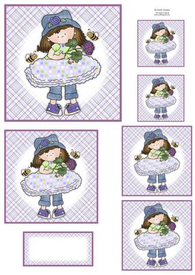 Cloey Loves Purple (1) Toppers Mix N Match