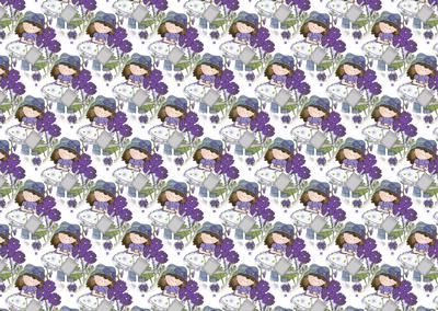 Cute Cloey Loves Purple Backing Paper (2)