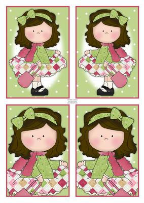 Le Chic Girl in Pinks & Greens Toppers