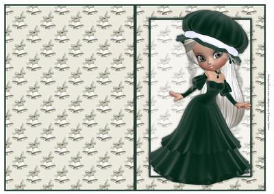 Christmas Cutie in Green Quick Card